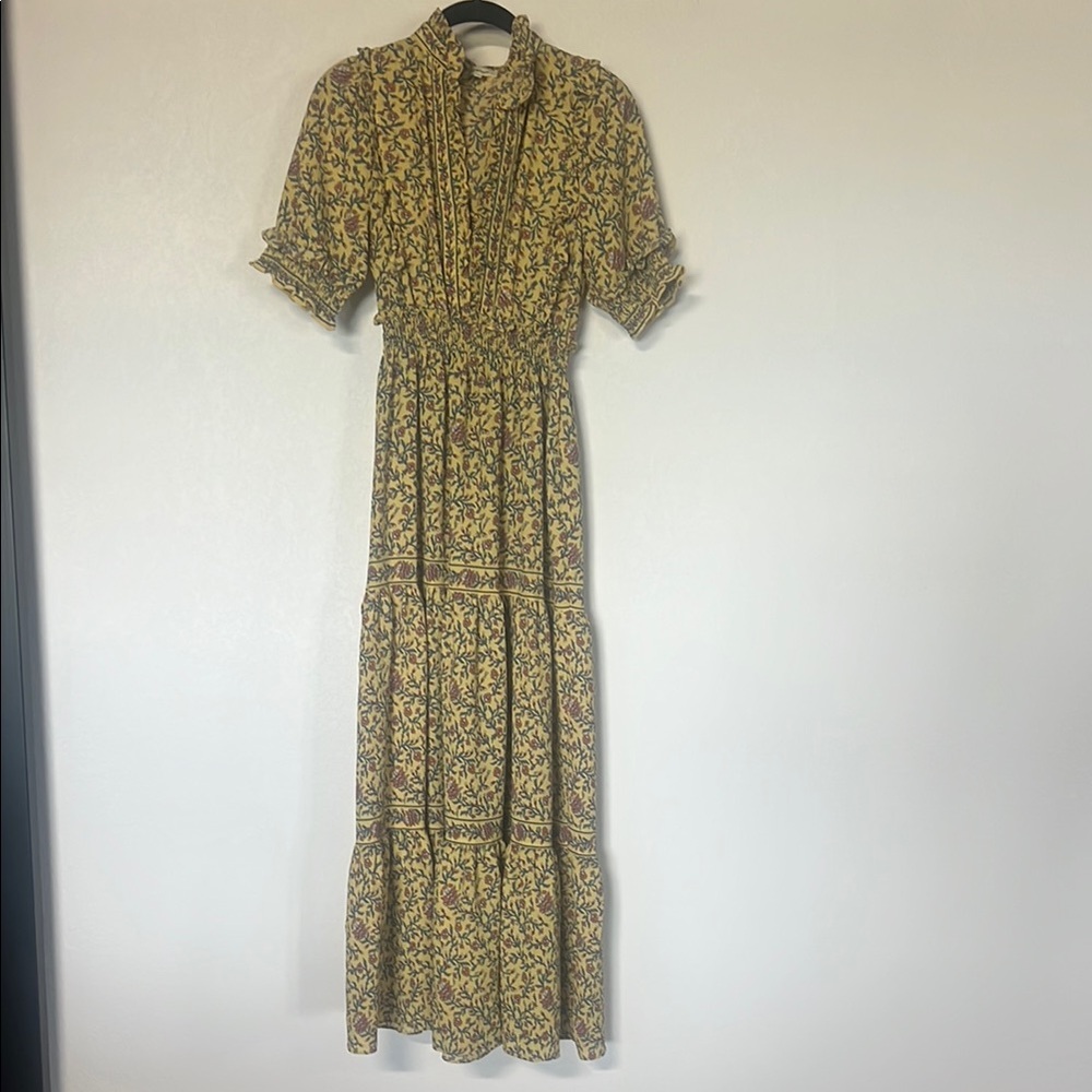 Max Studio Yellow Floral Maxi Dress